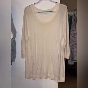 Maurice’s Plus size 1 (XXL) Cream, thin sweater. Long. Perfect with leggings.